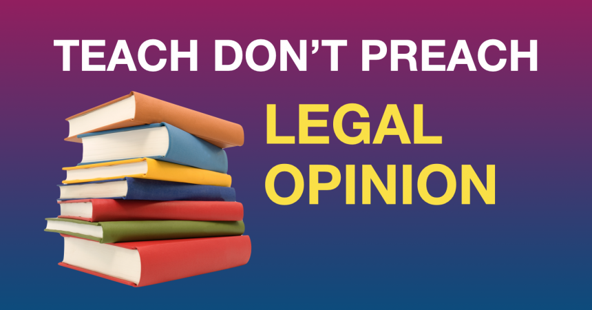 Legal opinion on the Constitutional right to not attend religious instruction