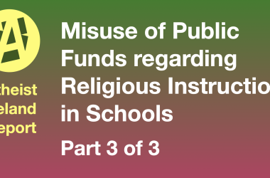 Misuse of public funds regarding religious instruction in schools Part 3 of 3