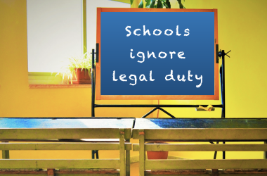 Schools ignore legal duty to publish arrangements for children who do not attend religious instruction